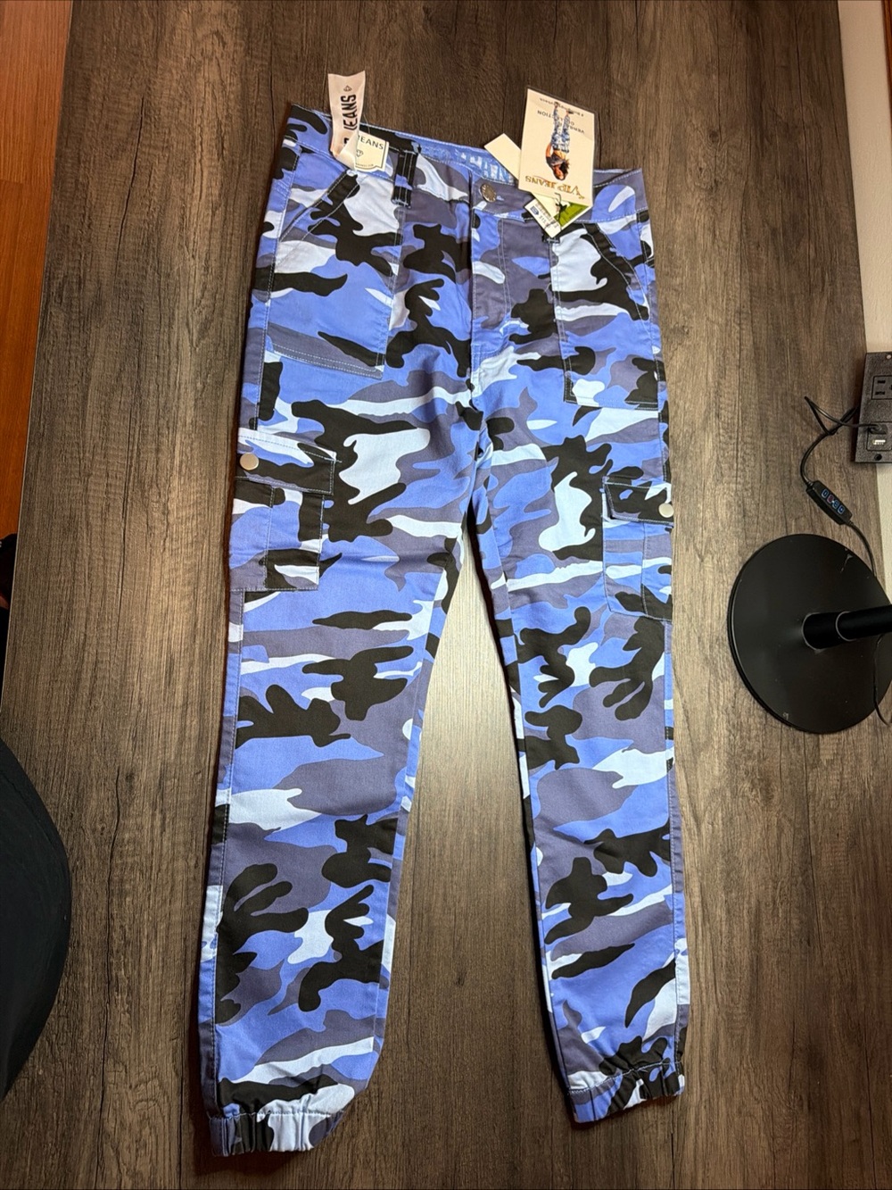 VIP Blue & Black Camo Jeans